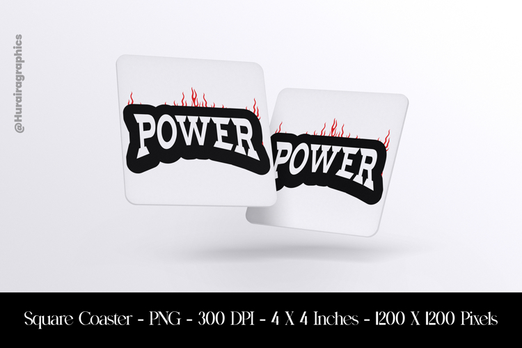 Power Square Coaster Sublimation