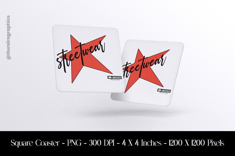 Streetwear Square Coaster Sublimation