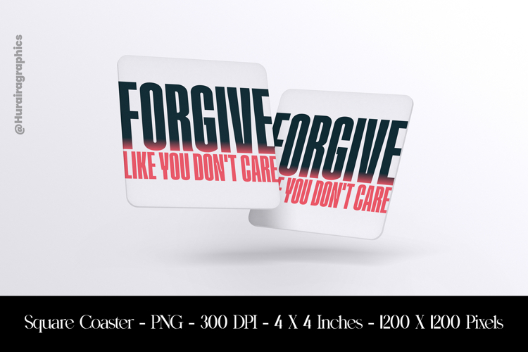 forgiveness quote Square Coaster Sublimation