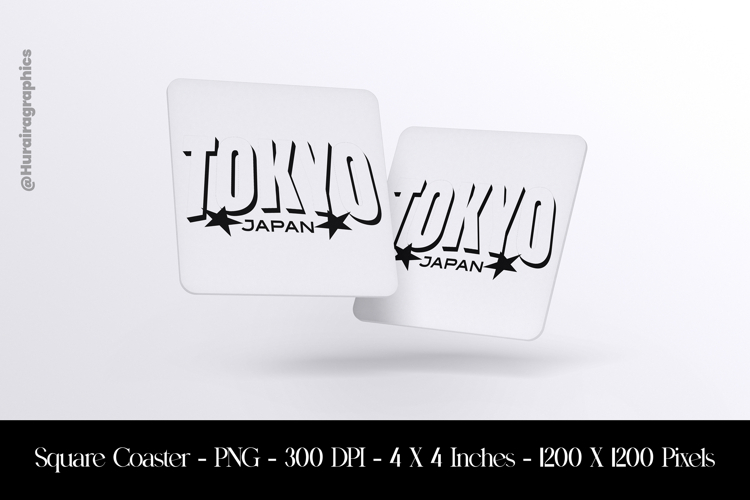Toyko Japan Square Coaster Sublimation