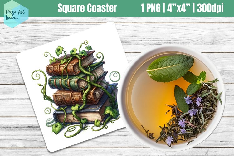 Square Coasters Sublimation | library sublimation