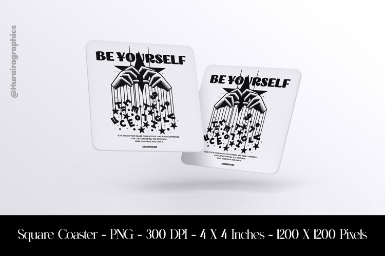 Be Yourself Square Coaster Sublimation