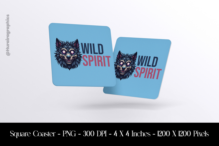 Wild Spirit Square Coaster Sublimation
