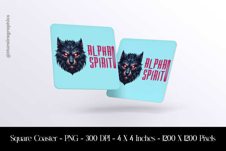 Alpha Spirit Square Coaster Sublimation