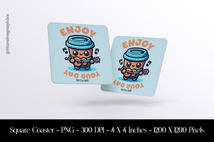 Enjoy Your Day Square Coaster Sublimation