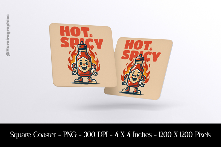 Hot Spicy Square Coaster Sublimation