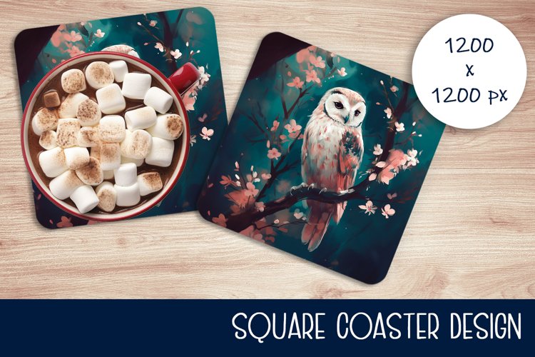 Owl Coaster Sublimation. Cute Owl Coaster