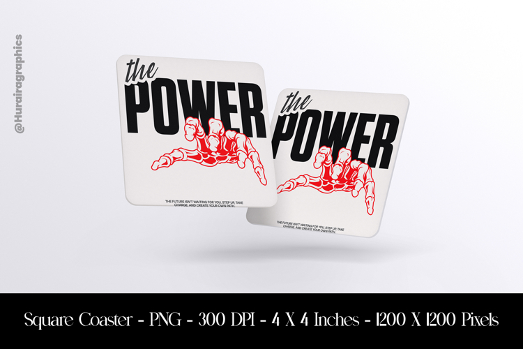 The Power Square Coaster Sublimation