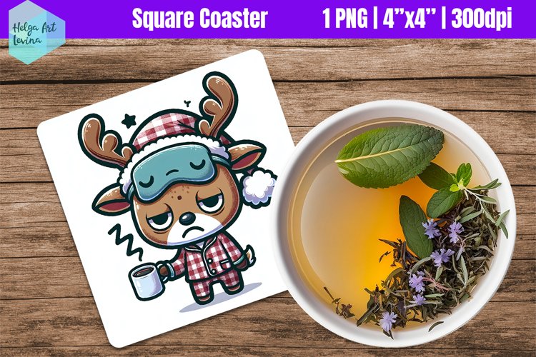 Grumpy animal Square Coasters Sublimation