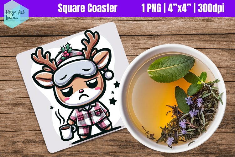 Grumpy animal Square Coasters Sublimation
