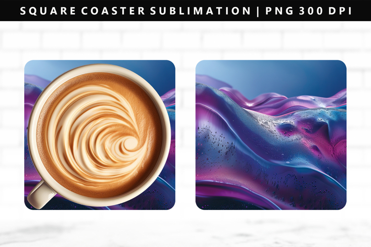 Abstract Square Coaster Design | Square Coaster PNG