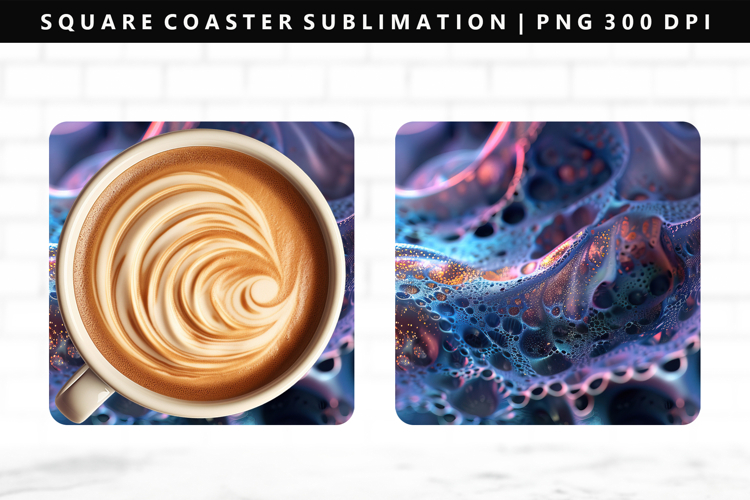 Abstract Square Coaster Design | Square Coaster PNG