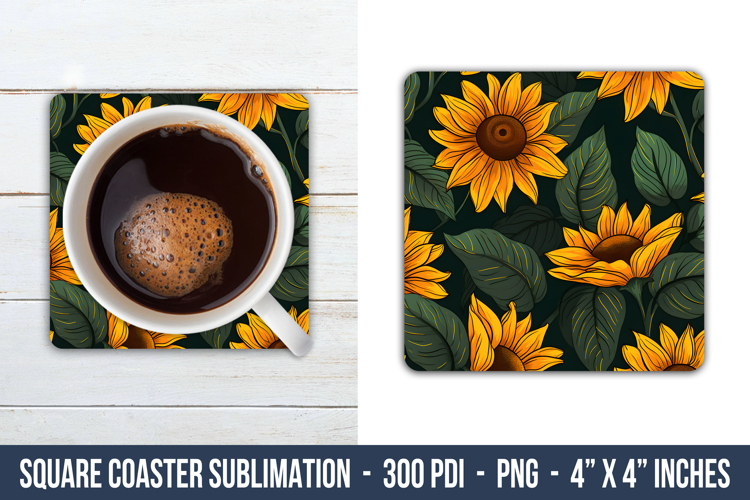 Sunflower Square Coaster | Square Coaster
