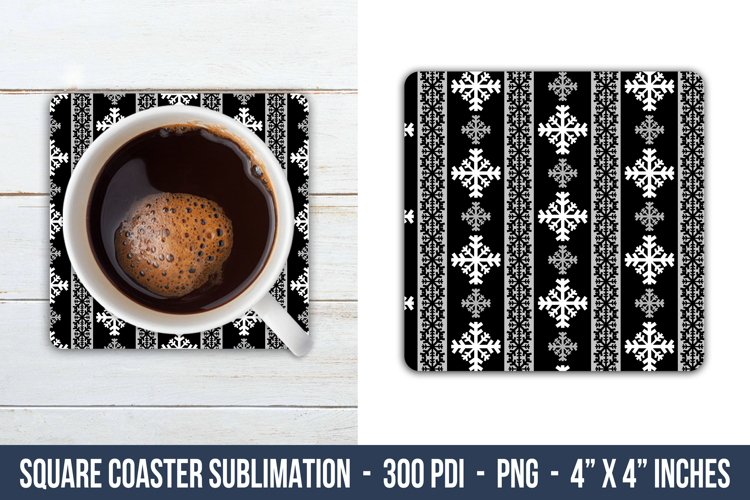 Snowflake Square Coaster | Square Coaster Png