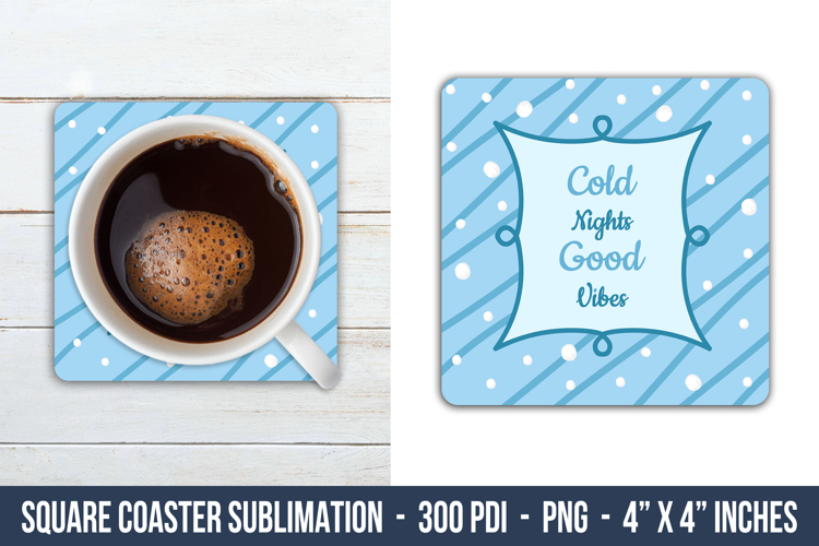 Winter Coquette Quote Square Coaster | Square Coaster Png