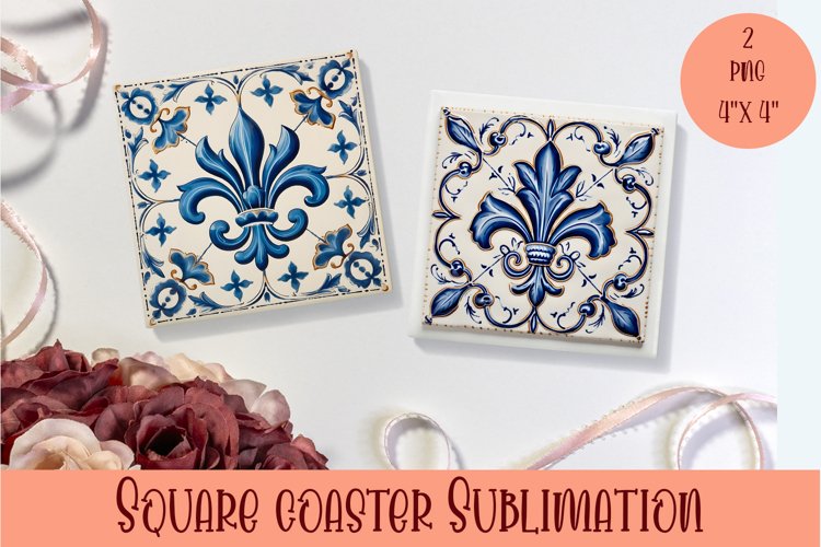 Portugal tile Coaster Design, Azulejo Coaster