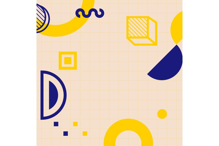 Square geometric modern abstract template banner design art