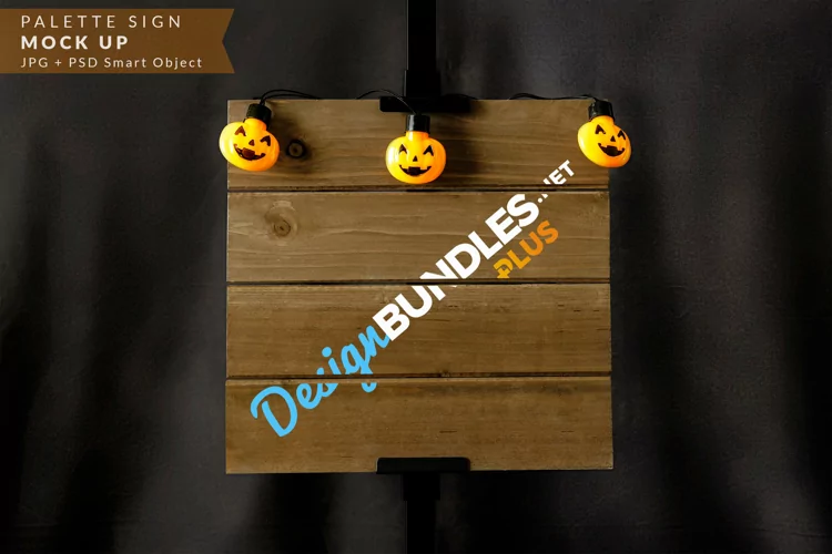 Halloween Mock up | Square Palette Sign