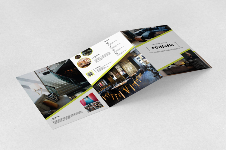 Square Trifold Interior Brochure