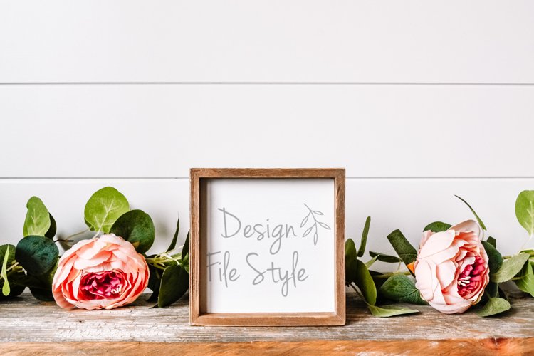 Wood Sign Mockup| Stock Photo| Flat Lay | Digital Mockup