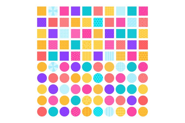 Patterned Shape Clipart - 100 Circles and Squares example image 1
