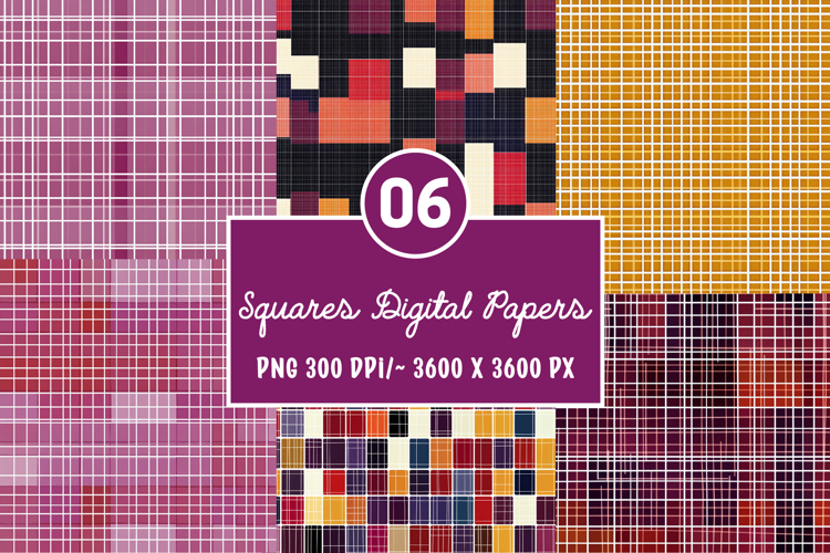 Squares Digital Papers Background