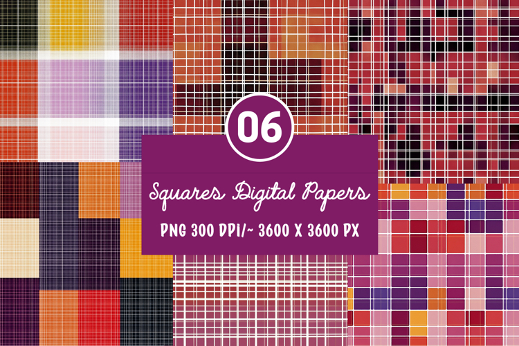 Squares Digital Papers Background