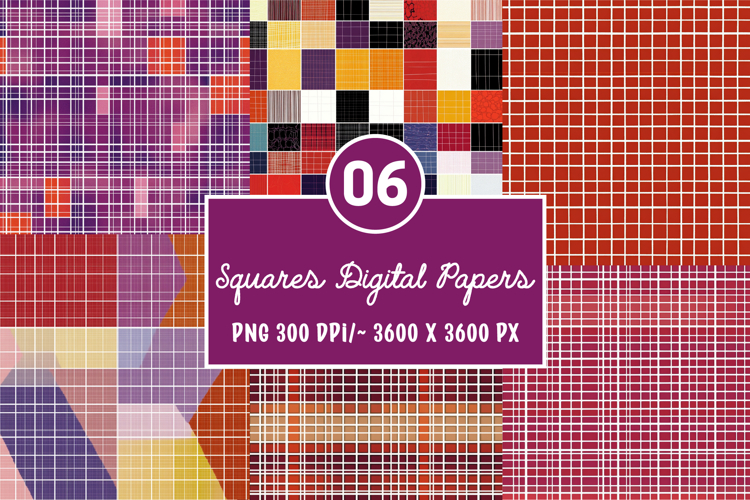 Squares Digital Papers Background