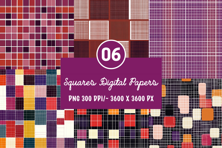 Squares Digital Papers Background