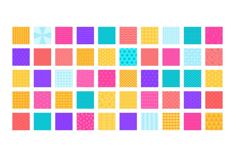 Square Shapes 50 Colorful Geometric Patterns example image 1
