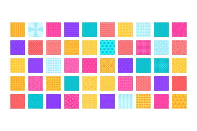 Square Shapes 50 Colorful Geometric Patterns
