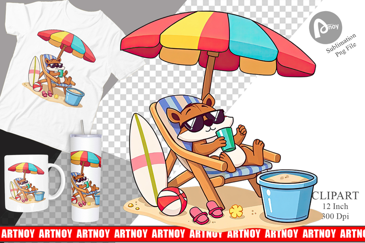 Summer Squirrel Clipart