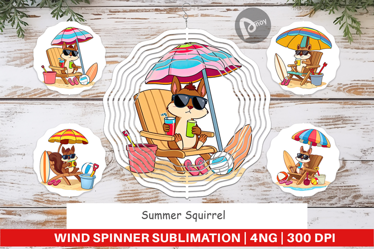 Wind Spinner Summer Squirrel
