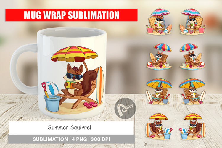 Mug Wrap Summer Squirrel