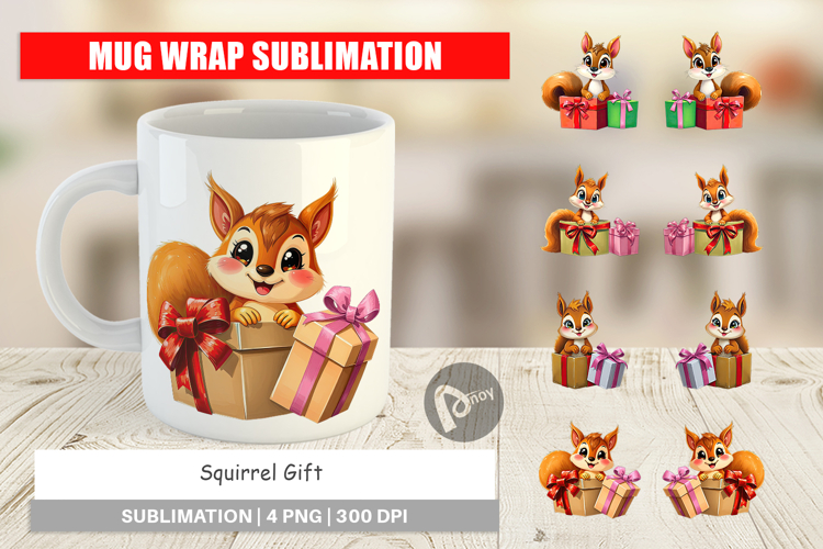 Mug Wrap Squirrel Gift