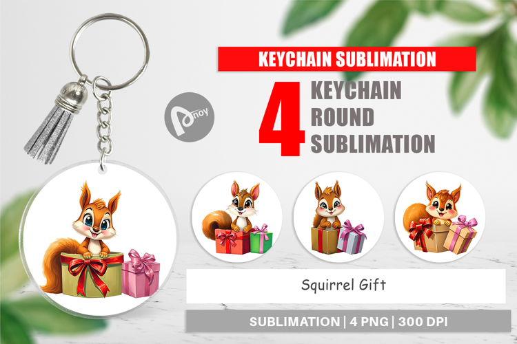 Keychain Squirrel Gift