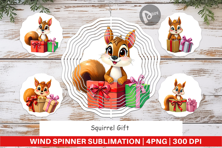 Wind Spinner Squirrel Gift