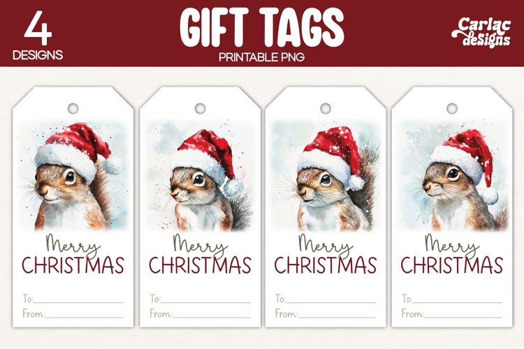 Christmas Gift Tags, Merry Christmas Printable Tags