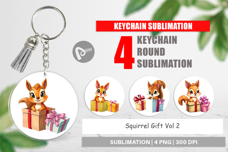 Keychain Squirrel Gift