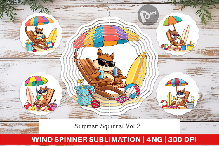 Wind Spinner Summer Squirrel