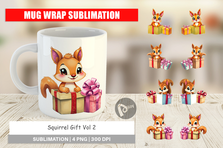 Mug Wrap Squirrel Gift
