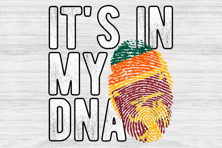 It's in my DNA Sri Lanka Flag Fingerprint PNG Sublimation example image 1