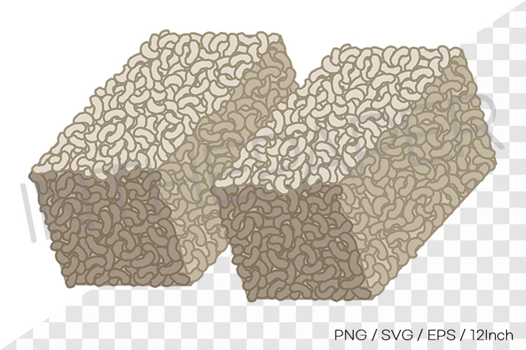Crispy and savory ssalgangjeong rice puff PNG SVG Korean
