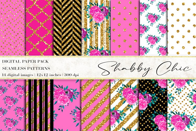 Shabby Chic Digital Papers (1947080)
