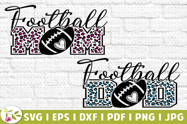 Football Leopard Mom SVG, Football Mom PNG, Kids Sports