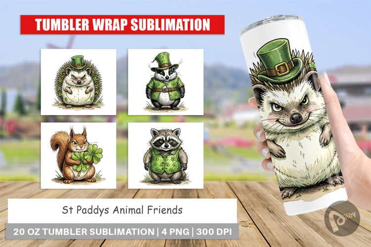 St Paddys Animal Friends Tumbler