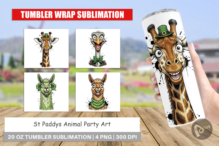 St Paddys Animal Party Art Tumbler