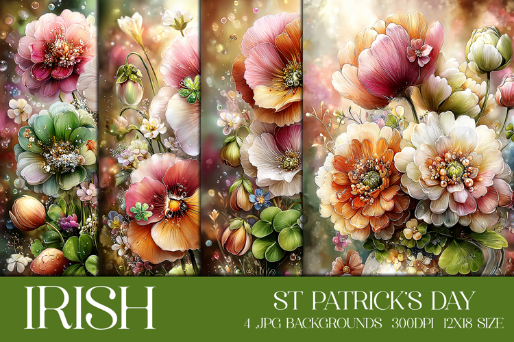 St Patricks Day Backgrounds, Irish, Card, Garden Flag, s1