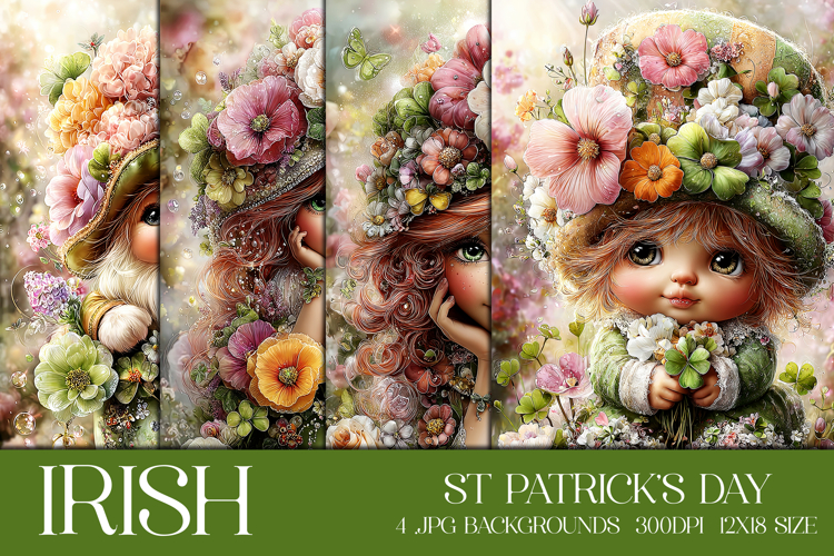 St Patricks Day Backgrounds, Irish, Card, Garden Flag, s11