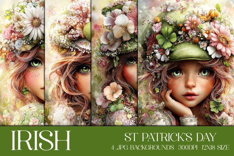 St Patricks Day Backgrounds, Irish, Card, Garden Flag, s17